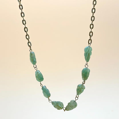 Jade Leaf Necklace