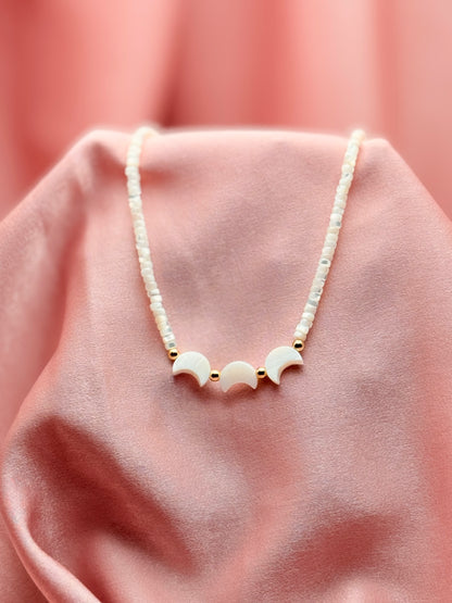 Mother Moon Beaded Necklace