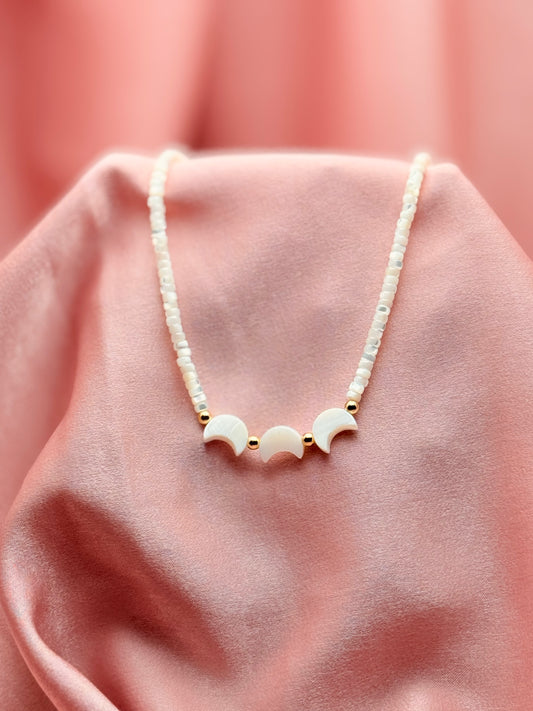 Mother Moon Beaded Necklace