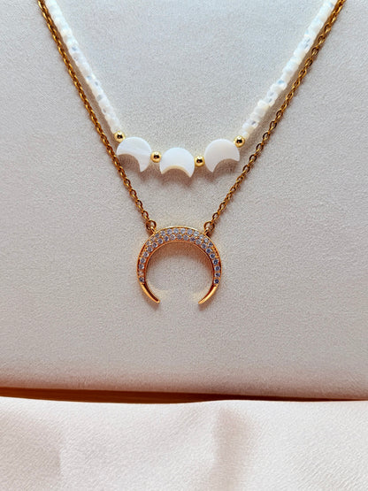 Mother Moon Beaded Necklace