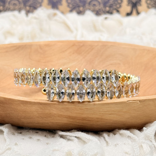 Starlight Crystal Cuff Bracelet