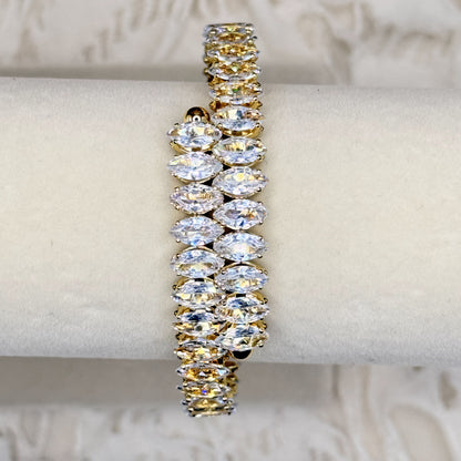 Starlight Crystal Cuff Bracelet