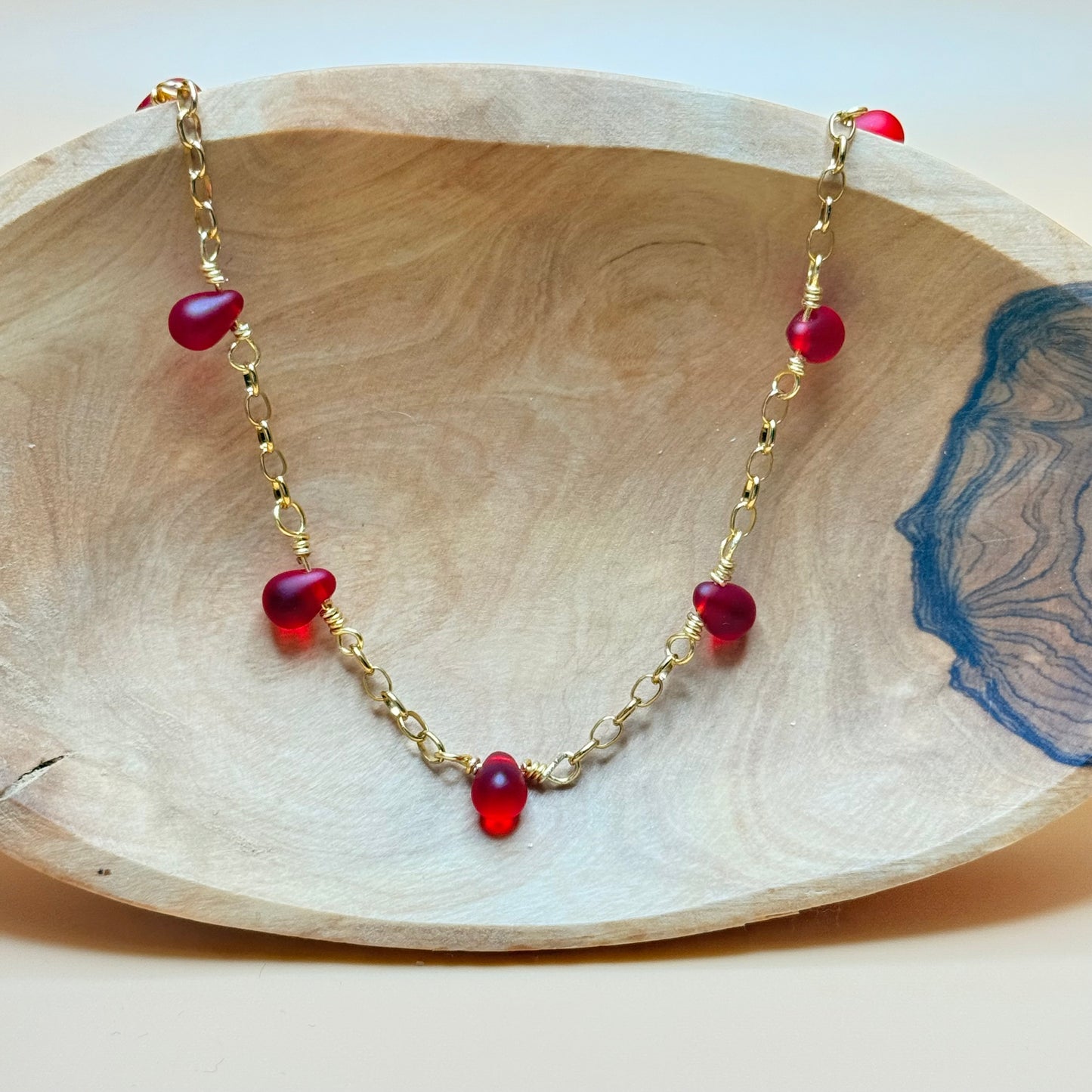 Red Teardrop Necklace
