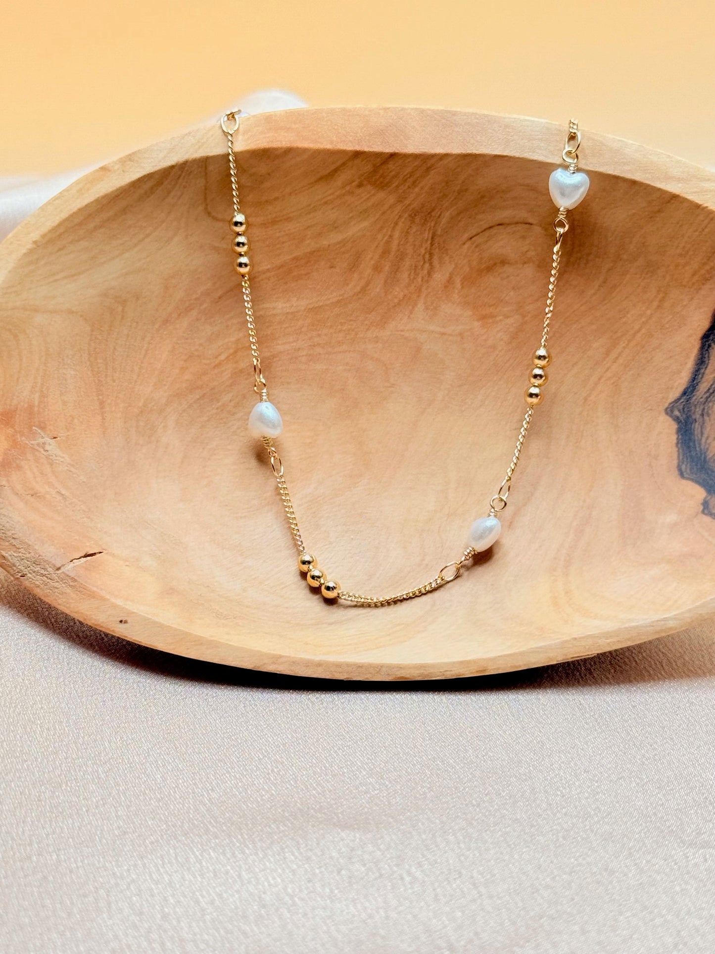 Pearl Hearts Necklace