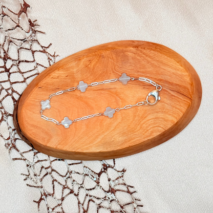 The Rosey Clover Paperclip Bracelet