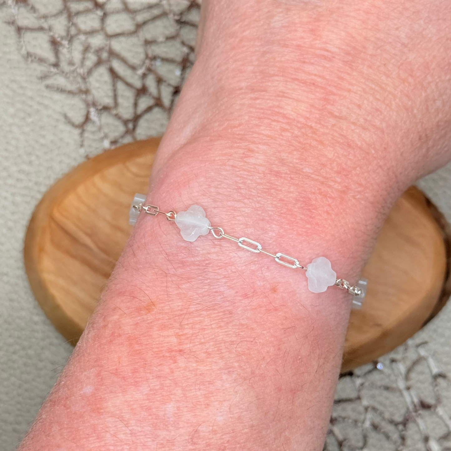 The Rosey Clover Paperclip Bracelet