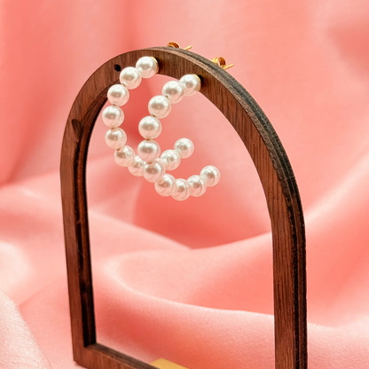 Pearl Tide Hoop Earrings